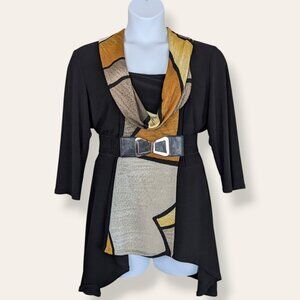 Frank Lyman Cowl Neck Belted Top